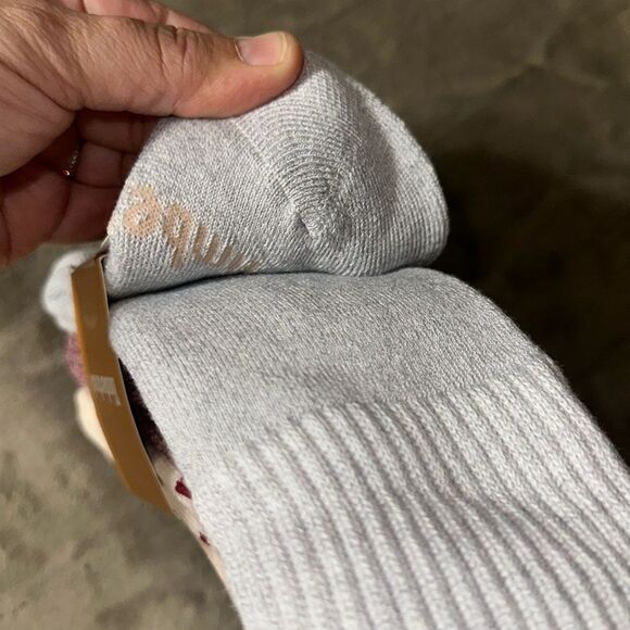 Timberland Beige Burgundy Gray W6.5-9.5 Knit Cushioned Boot Socks 3 pk - Picture 11 of 11